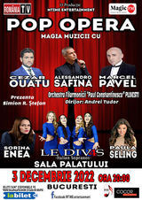 Concert Pop Opera la Sala Palatului pe 3 decembrie