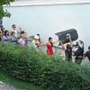Annamari Dancs, la filmarile videoclipului Live your Life 
